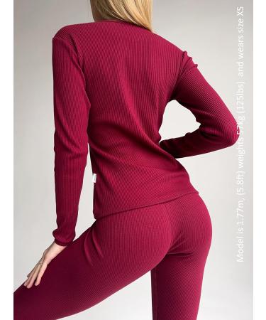 DreamBuy Ribbed Pyjama/Tracksuit/Loungewear | Unisex | 20 Colors | Baby, Women, Men | 3-6 Months | Claret Red - Buy Online on SooperMarket.com
