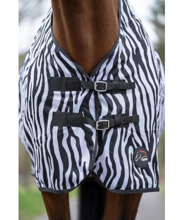HKM Zebra Fly Rug - Cross Strap - White/Black - International Shipping Available - Buy Online on SooperMarket.com