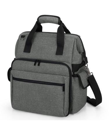 Trunab Nurse Bag with Multiple Pockets, Nurse Tote Bag for Work Grey