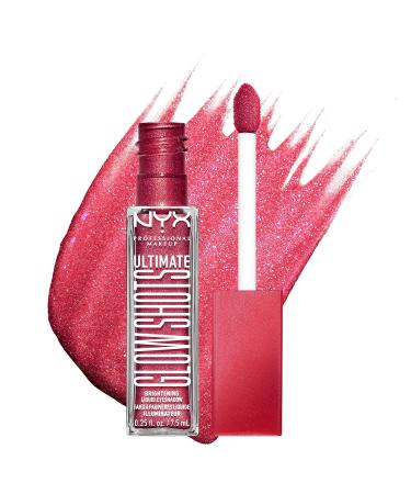 NYX Ultimate Glow Shots Liquid Eyeshadow - Raspberry Rave | Long-Lasting Shimmer with Vitamin C - Buy Online on SooperMarket.com