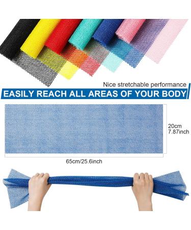 Preboun 12-Piece African Exfoliating Net Set | Nylon Body Scrubber & Washcloth | 10 Colors for Daily Shower Use - Buy Online on SooperMarket.com