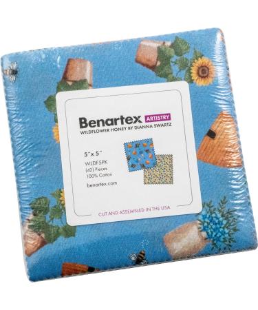 Dianna Swartz Wildflower Honey 5X5 Pack 42 5-inch Squares Charm Pack Benartex
