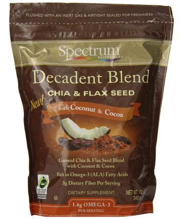 Spectrum Essentials Chia and Flax Seed Decadent Blend with Coconut and Cocoa 12 Oz