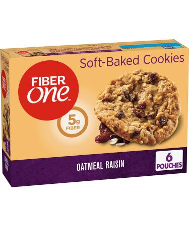Fiber One Soft-Baked Cookies, Oatmeal Raisin, 6 ct, 6.6 oz