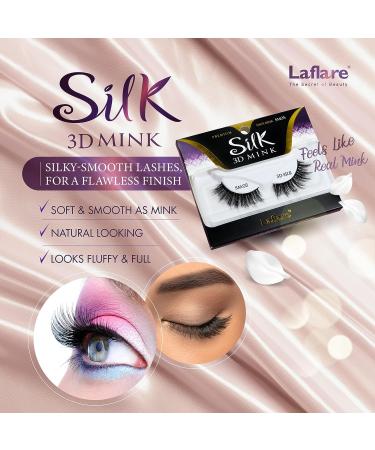 Laflare 3D SILK MINK Cat Eye False Eyelashes - Wispy, Fluffy, and Multi-layered (SM14) - Buy Online on SooperMarket.com