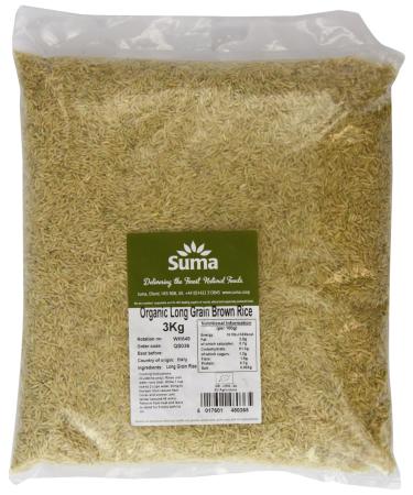 Suma Organic Long Grain Brown Rice 3 kg