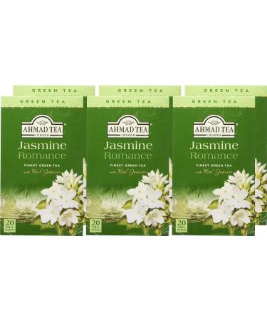 Ahmad Tea Jasmine Romance Green Tea with Jasmine Flowers - 20 Tea Bags (2g) - Ribbon Tea Bags - Pack of 1 - Buy Online on SooperMarket.com