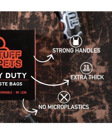 Tuff Pets 50% Stronger Dog Poo Bags | Biodegradable Eco Dog Poo Bags with Tie Handles on a Roll Cornstarch | 16 Dispenser Refill Rolls | Thick Doggy Poop Bags - Buy Online on SooperMarket.com