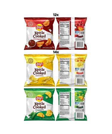 Lay's Kettle Cooked Potato Chips Variety Pack - 40 x 0.85 oz Bags - Buy Online on SooperMarket.com
