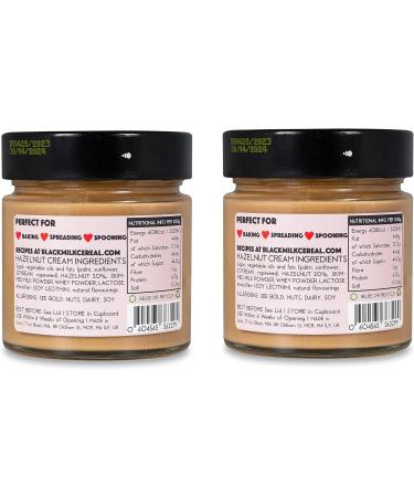 Black Milk Hazelnut Cream Spread 2x230g - Made In Italy - Bake or Spread - Gluten Free - Two Jars - Buy Online on SooperMarket.com
