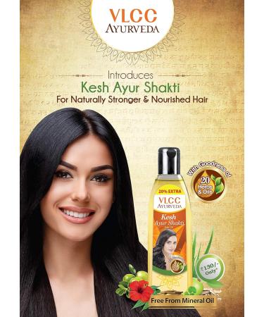 Buy VLCC Ayurveda Kesh Ayur Shakti Hair Oil - 120 ml | Natural Hair Care for Strong Healthy Hair - International Shipping Available - Buy Online on SooperMarket.com
