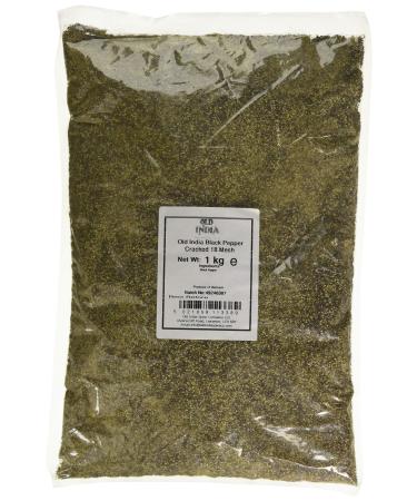 Old India Black Pepper Cracked 18 Mesh 1kg 1 kg (Pack of 1)