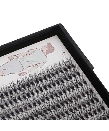 Dedila 8-20mm Handmade Natural Black Individual False Eyelashes - 200Pcs, 20Roots, Fluffy Cross Makeup Cluster, 0.07mm D Curl Eye Lashes Extensions - 14mm - Buy Online on SooperMarket.com
