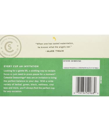 Celestial Seasonings Watermelon Lime Zinger Tea - 20 Bags | Refreshing Herbal Blend - Buy Online on SooperMarket.com