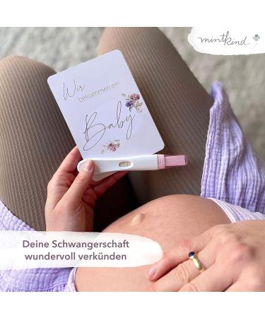 Mintkind Milestone Cards for Pregnancy | 32 Floral Baby Bump Photo Cards | Perfect Gift for Expectant Mothers | Announce Pregnancy - Buy Online on SooperMarket.com