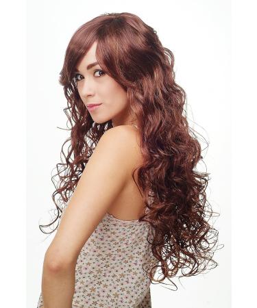 Buy Wig Me Up - Beautiful Long Mahogany Brown & Blonde Women's Wig | DW1086A - 33H27C | Voluminous Latina Style - Buy Online on SooperMarket.com