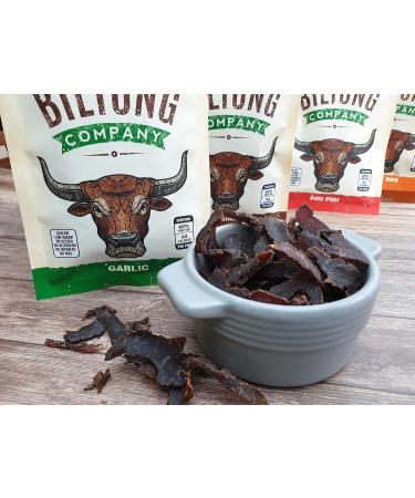 Biltong Taste Box: Original, Smoky BBQ, Piri Piri & Garlic - High Protein, Low Fat Savoury Snack (12 x 30g) - Gluten & Nitrate Free - Buy Online on SooperMarket.com