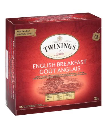 Twinings English Breakfast Individually Wrapped Tea Bags | Caffeinated Smooth Flavourful Robust Black Tea | 100 Count (Pack of 4) | Enjoy Hot or Iced Classic English Breakfast 100 Count (Pack of 4)