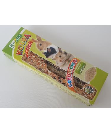 Double Pack 2x Hamster Rabbits Sticks Food SESAME SEEDS Flavor 115g Guinea Pig Rat Mouse Gerbil Rodents Animal Pet Vegetable Foods Treats Snacks with Hooks - Buy Online on SooperMarket.com