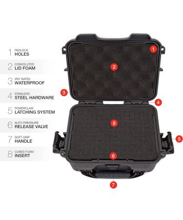 Nanuk 904 Waterproof Hard Case with Cubed Foam Insert - Graphite | Durable Protection for Valuables - Buy Online on SooperMarket.com