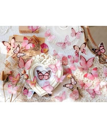 Knaid Butterfly Stickers Set - 320 Transparent Colorful Resin Decals for Scrapbook, Journal, and Crafts - Buy Online on SooperMarket.com