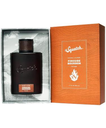 Dr. Squatch Fireside Bourbon Men's Cologne - Cedarwood, Clove & Patchouli Fragrance - Natural & Sustainable - Buy Online on SooperMarket.com