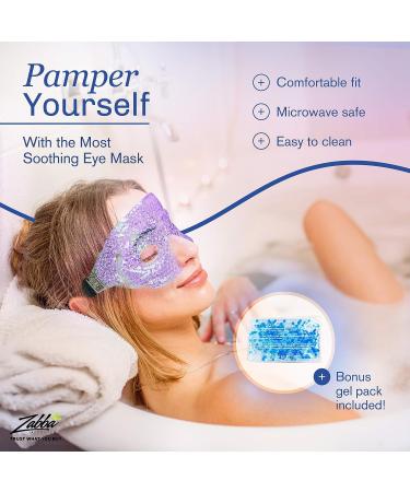 PerfeCore Eye Mask for Puffy Eyes, Migraine Relief, and Sleeping - Hot Cold Compress Pack with Gel Beads - Sinus Pressure and Headache Relief - Purple Eco-Friendly Spa Therapy Wrap with Cover - 1 Count - Buy Online on SooperMarket.com