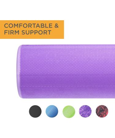 Maximo Fitness Fascia Roll - Medium Hard Massage Roller for Spine Back Legs & Arms (45x15 cm) - Ideal for Yoga Pilates & Post-Sport Recovery - Purple - Buy Online on SooperMarket.com