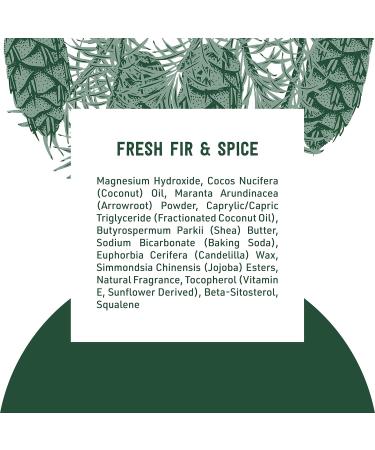 Schmidt's Aluminum Free Natural Deodorant for Women and Men Fresh Fir and Spice with 24 Hour Odor Protection Certified Natural Vegan Cruelty Free 2.65 oz Fresh Fir and Spice 2.65 Ounce (Pack of 1) - Buy Online on SooperMarket.com