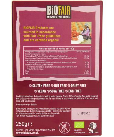 NIL Biofair Organic Fair Trade Rice Quinoa Fusilli 250g - Buy Online on SooperMarket.com