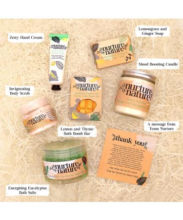 Nurture by Nature Botanicals Spa Gift Basket | Essential Oils Bath Set for Relaxation & Re-Energizing | Mothers Day Gift - Buy Online on SooperMarket.com