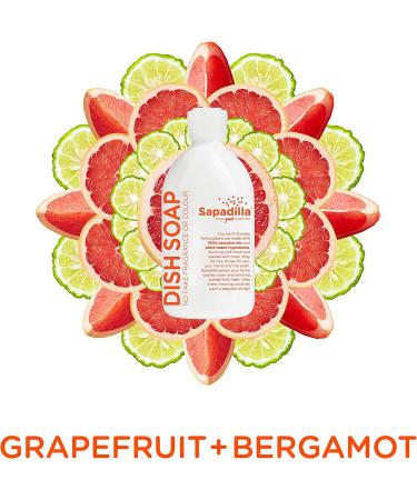 Buy Sapadilla Grapefruit + Bergamot Biodegradable Dish Soap - 16oz | Eco-Friendly Cleaning - Buy Online on SooperMarket.com
