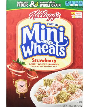 Kellogg's Frosted Mini Wheats Bite Size Strawberry Delight 15.5 Ounce