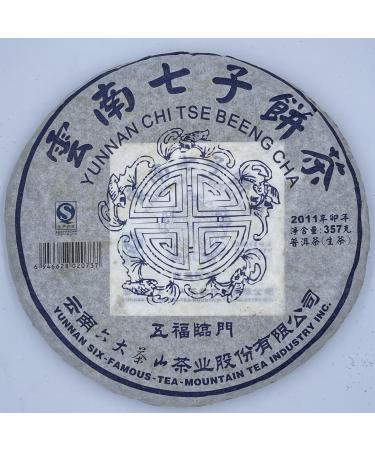 Pu-erh tea 2011 SIX FAMOUS TEA MOUNTAIN Five Blessings 357 Raw