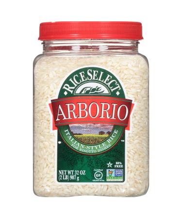 RiceSelect Arborio Rice for Italian Risotto, Premium Gluten Free Rice, Non-GMO, 32 Ounce Jar
