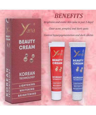 Yana Beauty Face Cream & Moisturiser for Men & Women For Dull Dry & Oily Skin Whitening Lightening & Brightening for Full Body Including Dark Underarms & Private Parts 30g - Buy Online on SooperMarket.com