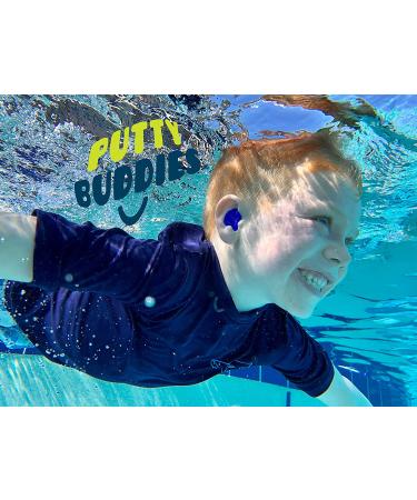 PUTTY BUDDIES Floating Earplugs 3-Pair Pack - Soft Silicone Ear Plugs for Swimming & Bathing - Doctor Recommended and Premium Quality - Keep Water Out - Green/Yellow/Blue - Buy Online on SooperMarket.com
