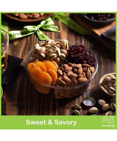 Dried Fruit & Nuts Gift Basket with Green Ribbon - Holiday Gourmet Bouquet for Birthday & Christmas - Kosher Snack Box for Men & Women - 4 Assortments - Buy Online on SooperMarket.com