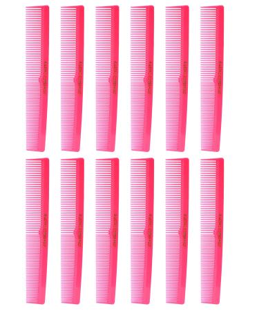 Allegro Combs 420 Hair Combs Barber Comb Set Hair Cutting Combs Pocket Comb Combs For Hair Stylist Styling Comb Pink Combs 12 pk.