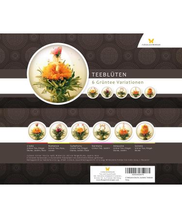 6 Tea Blower Gift Box - Blooming Green Tea Variations | Unique Gift for Birthdays Mother's Day & Christmas - Perfect for Tea Lovers - Buy Online on SooperMarket.com