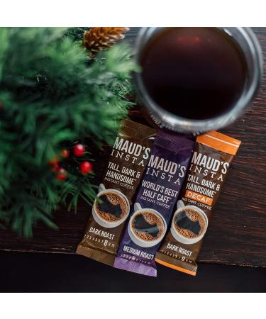 Maud's Instant Decaf Dark Roast Coffee 30ct Travel Packs - 100% Arabica, California Roasted Decaf Instant Coffee - Buy Online on SooperMarket.com