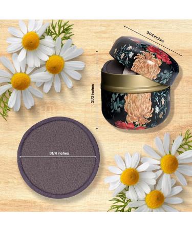 Freckled Rebel Reusable Makeup Remover Pads Set - 20 Eco-Friendly Wipes & Laundry Bag Perfect for All Skin Types - Black Floral Design - Buy Online on SooperMarket.com