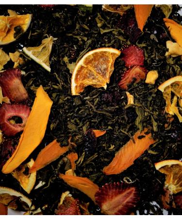 Peosa Delight Tea - Green Tutti Frutti 100% Whole Leaf Darjeeling Green Tea - Alphonso Mango, Sweet Lime, Apple, Orange, Strawberry - 1.72oz Box with 20 Tea Bags - Buy Online on SooperMarket.com