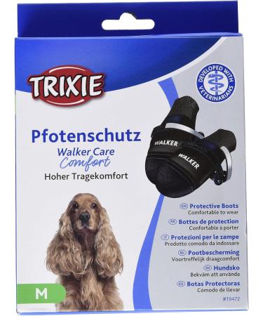 TRIXIE Warm Lined Water-Repellent Dog Shoes - Paw Protection Walker Care Comfort - Size M (2 pcs) - Black 19472 - Buy Online on SooperMarket.com