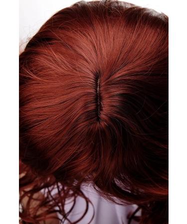 Buy WIG ME UP - Ladies Wavy Curly Bangs Wig in Copper Red | 55cm | High-Quality Fashion Wig for International Shipping - Buy Online on SooperMarket.com