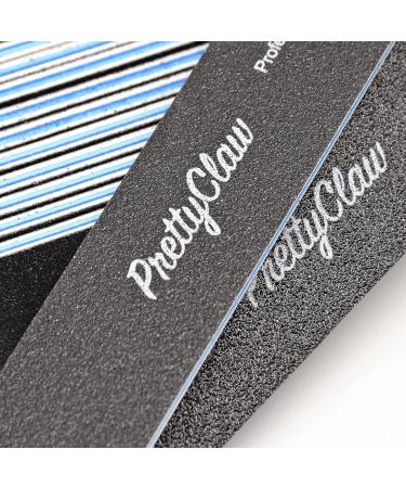 PrettyClaw | 10pc Professional Nail File 100/100 Grit Black Rectangle Acrylic Nail Files Plastic Center Double Sided Emery Board for Nails Washable 7 inch Nail File - Buy Online on SooperMarket.com