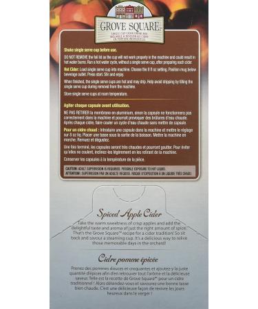 Grove Square Apple Cider Mix Spiced 24 Single Serve Cups Packaging may vary 444 g (Pack of 1) - Buy Online on SooperMarket.com