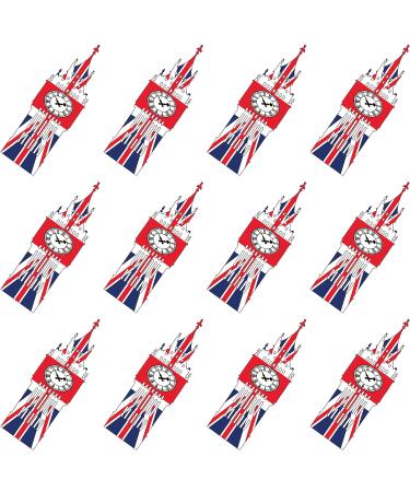 PRE-CUT Union Jack Big Ben Mix - Edible Cupcake Toppers/Cake Decorations King Coronation - Buy Online on SooperMarket.com