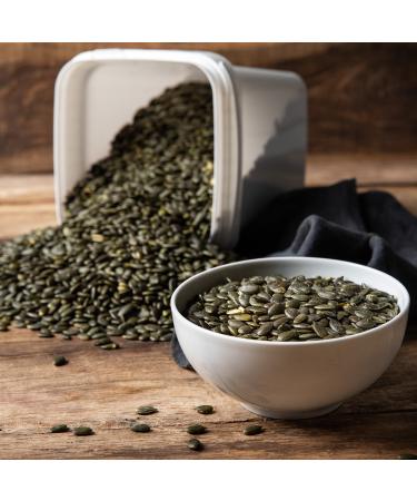 Pumpkin seeds peeled green in the practical container natural untreated unsalted raw raw food vegan for eating premium quality 1.5 kg - 3.5 kg (3.5kg) unsalted 3.5 kg