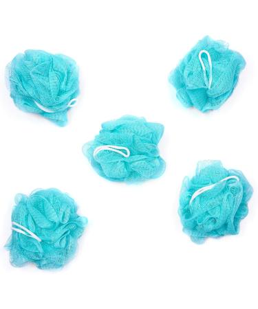 BRUBAKER Cosmetics 5x Peeling & Massage Bath Sponge - Light Blue Shower Sponge with Hanger | Luxury Exfoliating Body Care - Buy Online on SooperMarket.com